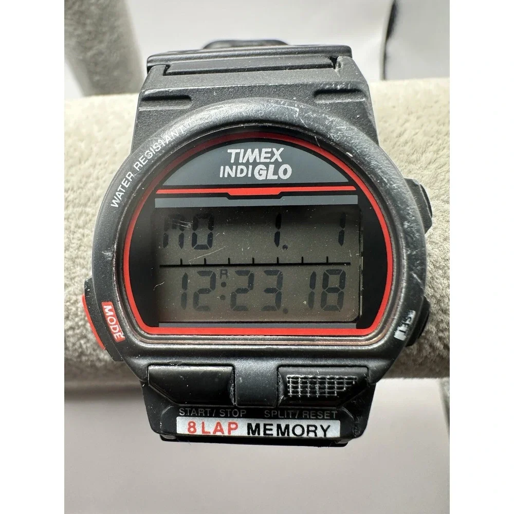 Timex 737-A Watch New‎ Battery Indiglo 8 Lap Triathlon 36MM 8.5